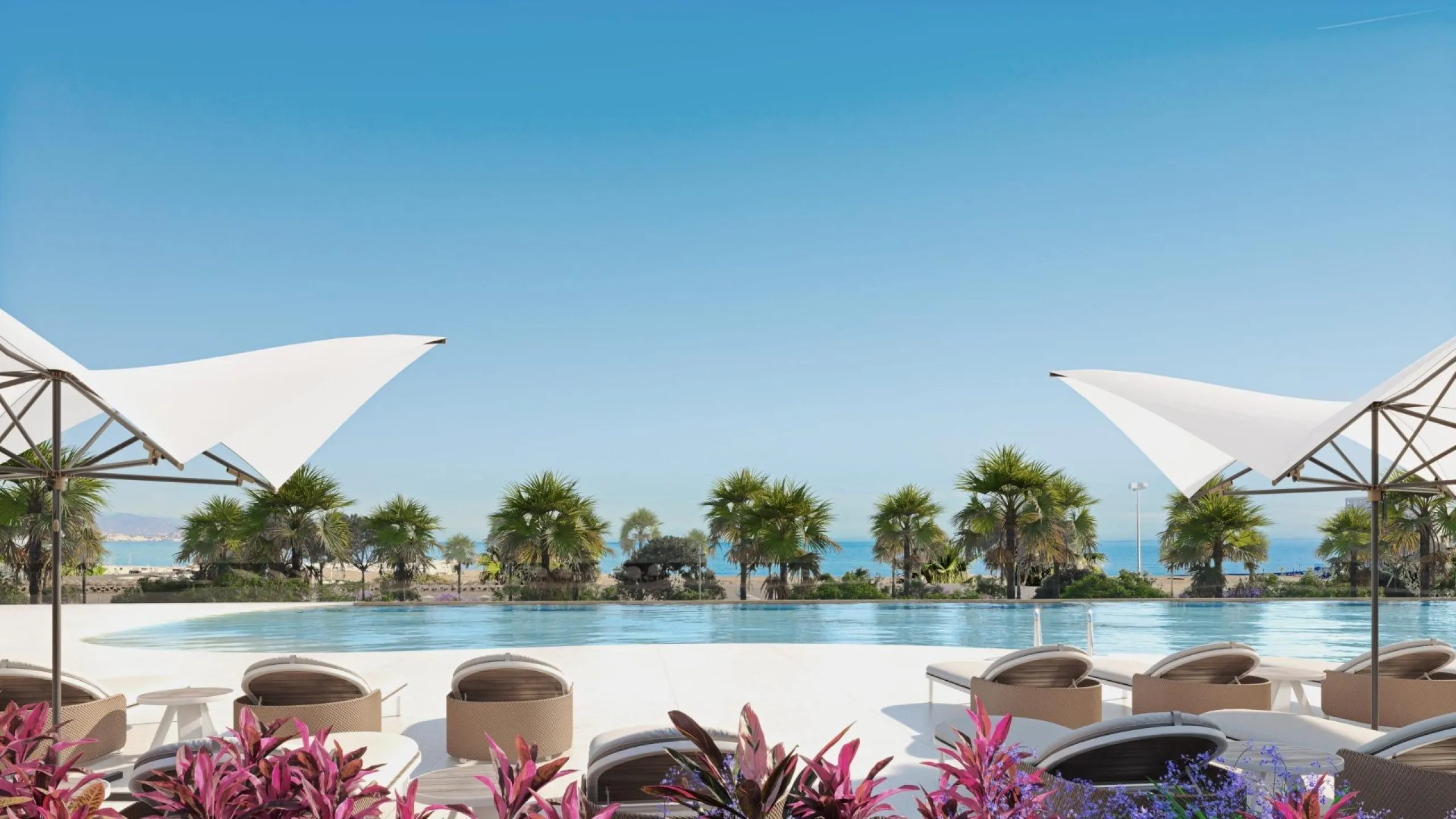 Luxury Beachfront Residences in Málaga City with Panoramic Sea Views& & Prime Location in La Térmica, Málaga& Located in one of the most exclusive beachfront areas of Málaga city, this new residential development offers the perfect balance of urb