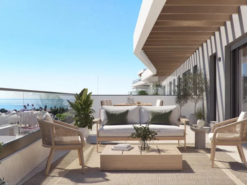 New Build Apartments with Sea Views next to Selwo Park, Estepona& & Modern homes in a privileged natural setting& Located in the exclusive Selwo area, between Estepona and San Pedro de Alcántara, this new residential development on the Costa del 