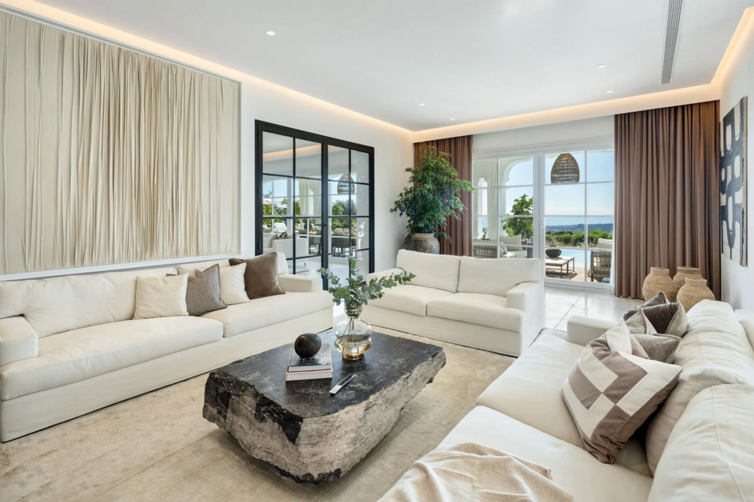 Villa Marbella is nestled within the prestigious, 24-hour secure enclave of the Marbella Club Golf Resort, this Andalusian-inspired yet contemporary mansion for sale offers an extraordinary blend of timeless elegance and modern luxury. The exclusive resor