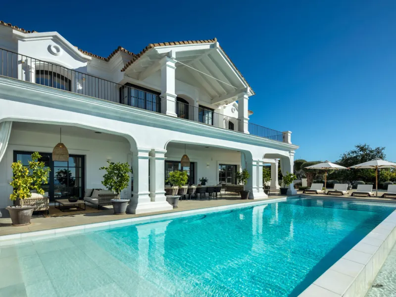 Villa Marbella is nestled within the prestigious, 24-hour secure enclave of the Marbella Club Golf Resort, this Andalusian-inspired yet contemporary mansion for sale offers an extraordinary blend of timeless elegance and modern luxury. The exclusive resor