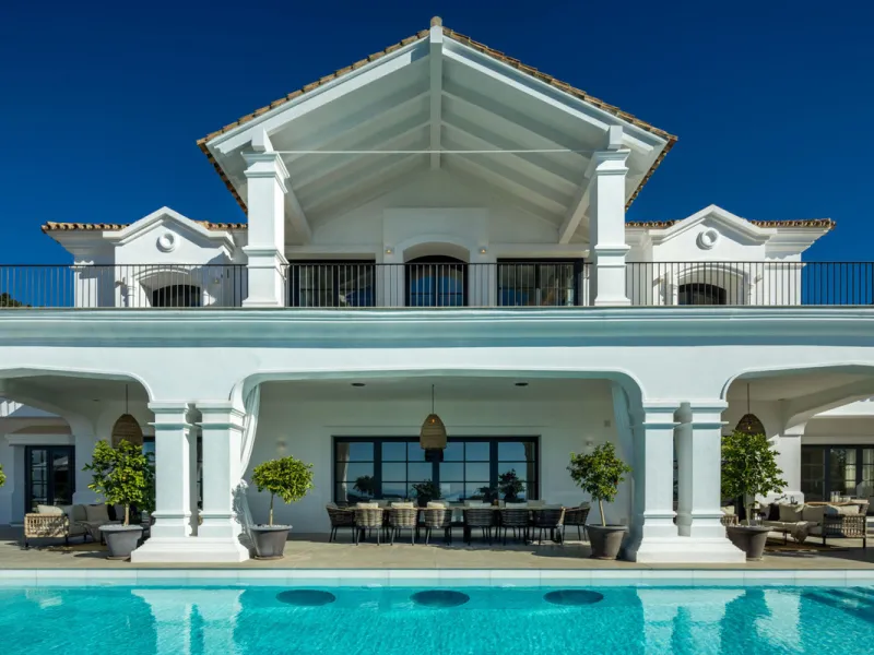 Villa Marbella is nestled within the prestigious, 24-hour secure enclave of the Marbella Club Golf Resort, this Andalusian-inspired yet contemporary mansion for sale offers an extraordinary blend of timeless elegance and modern luxury. The exclusive resor