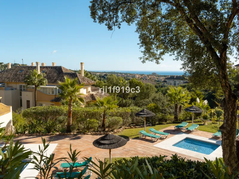 Discover a truly exceptional home in the prestigious Elviria Hills complex. Originally a two-bedroom apartment, converted into a modern three-bedroom property that combines contemporary design, comfort, and some of the best panoramic sea views in the area