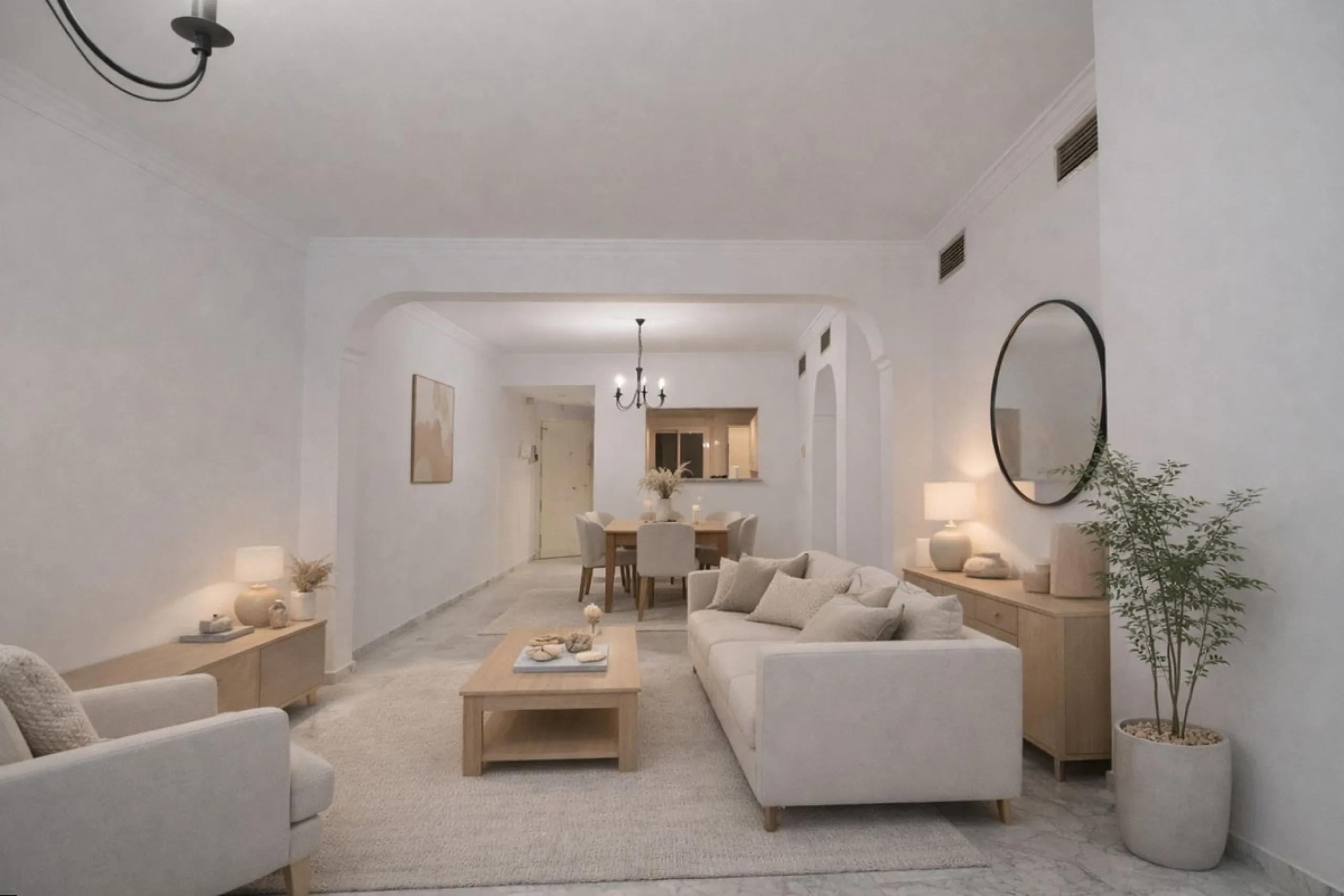 Magnificent apartment in Mijas Golf with sunny terrace and to the mountain