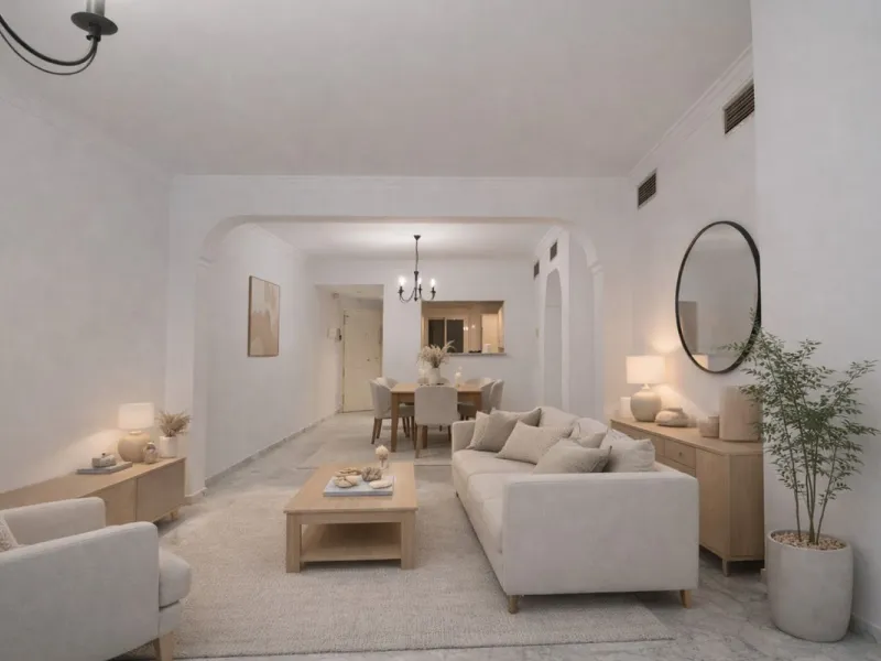 Magnificent apartment in Mijas Golf with sunny terrace and to the mountain