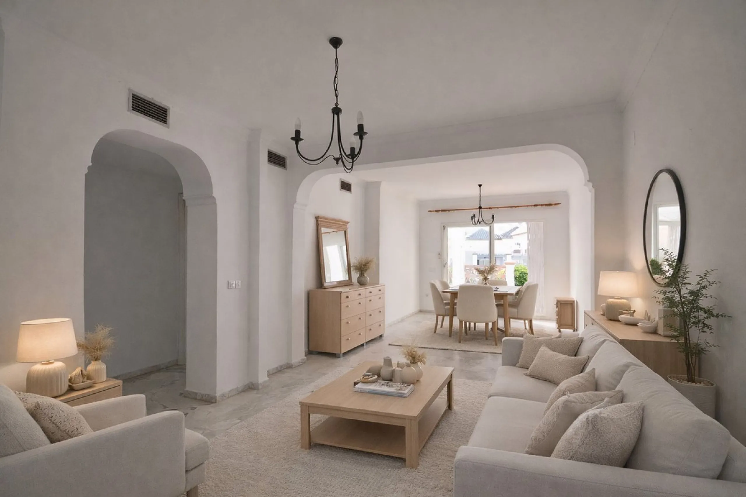 Magnificent apartment in Mijas Golf with sunny terrace and to the mountain