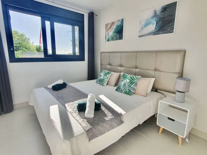 This stunning ground-floor apartment in Los Miradores del Sol Phase I perfectly combines contemporary luxury with Mediterranean indoor-outdoor living on Estepona's exclusive New Golden Mile. Offering 92 m² of elegant interior space and an impressive 84 m²