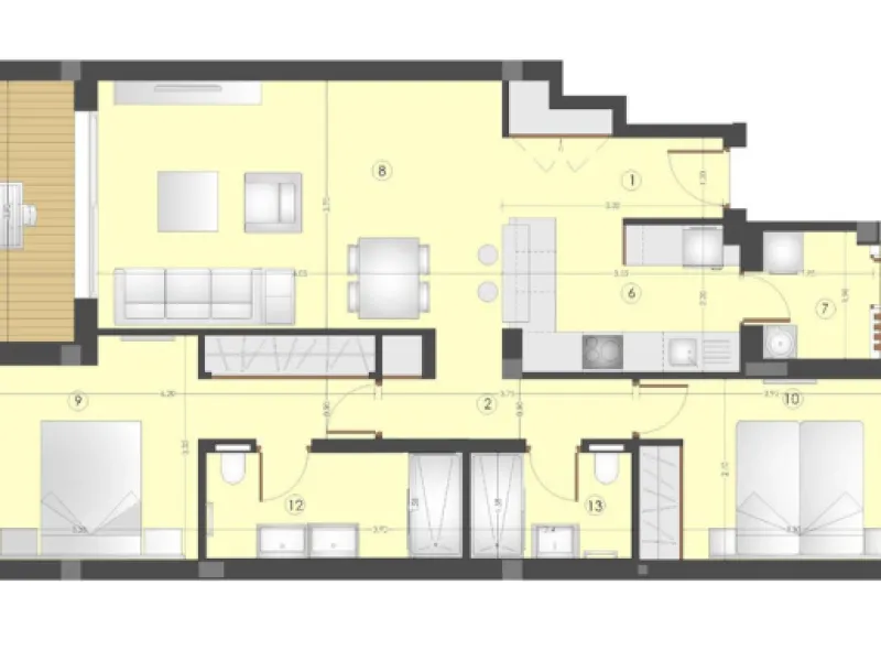 This stunning ground-floor apartment in Los Miradores del Sol Phase I perfectly combines contemporary luxury with Mediterranean indoor-outdoor living on Estepona's exclusive New Golden Mile. Offering 92 m² of elegant interior space and an impressive 84 m²