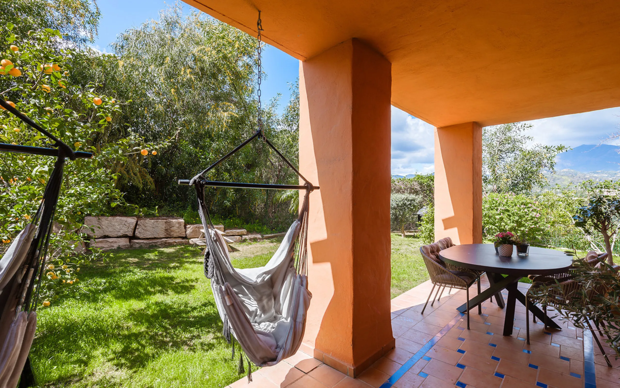 Fully renovated 3-bedroom southwest-facing garden apartment in Gazules del Sol, a fully gated and secured complex walking distance to Atalaya International School, Benahavís.