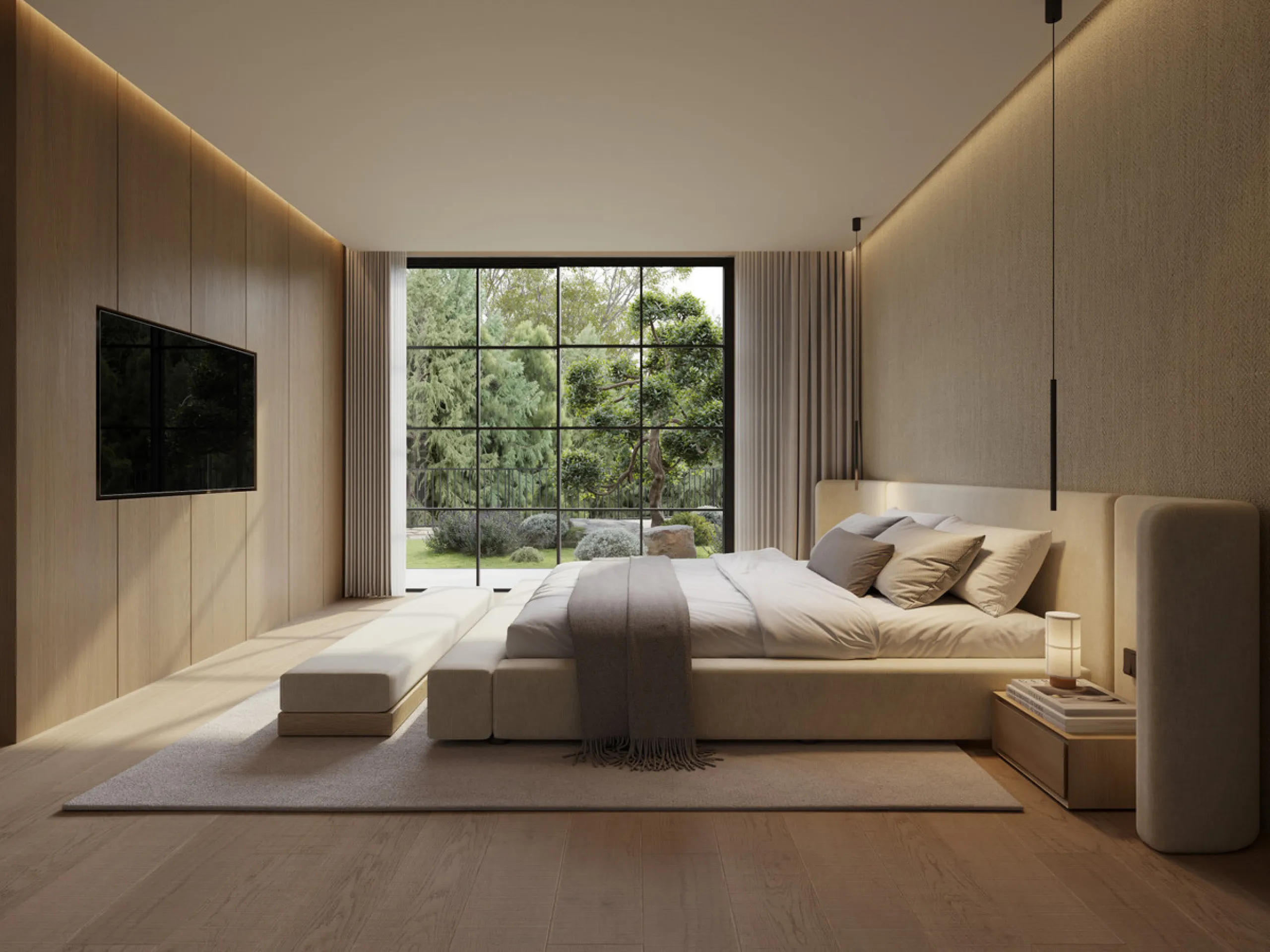 A unique opportunity to acquire a premium plot with an approved project and building license for the construction of an elegant contemporary villa with a total built area of 642 m², distributed over two above-ground levels and a basement. Urban planning c