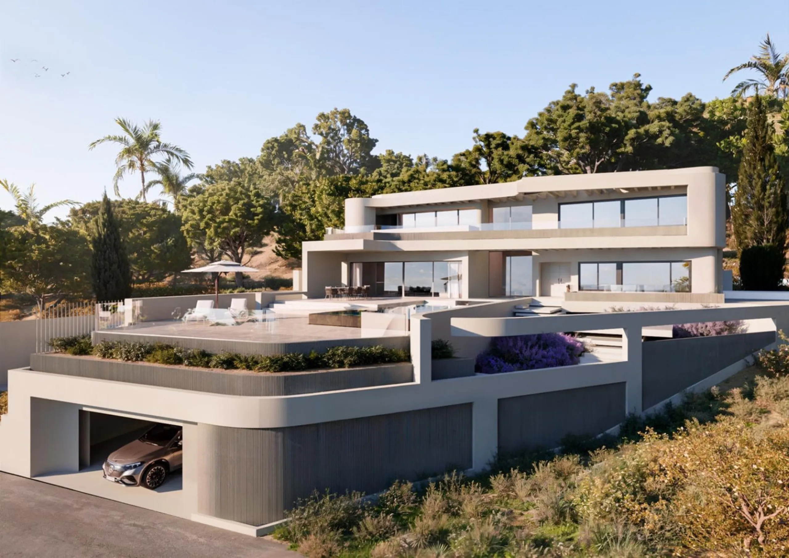 This southwest-facing plot is a rare opportunity to build a modern luxury home in one of Mijas' most desirable areas. Just 15 minutes from the historic town centre, the property offers stunning countryside views and full sun exposure throughout the day. A
