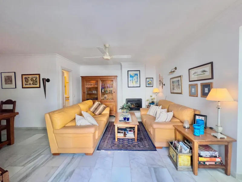 Beachfront complex in Estepona, New Golden Mile, between Cancelada and Selwo, close to Las Dunas. Stunning fully renovated corner semi-detached townhouse, located in a frontline beach complex with a unique charm, reminiscent of an authentic fishing villag