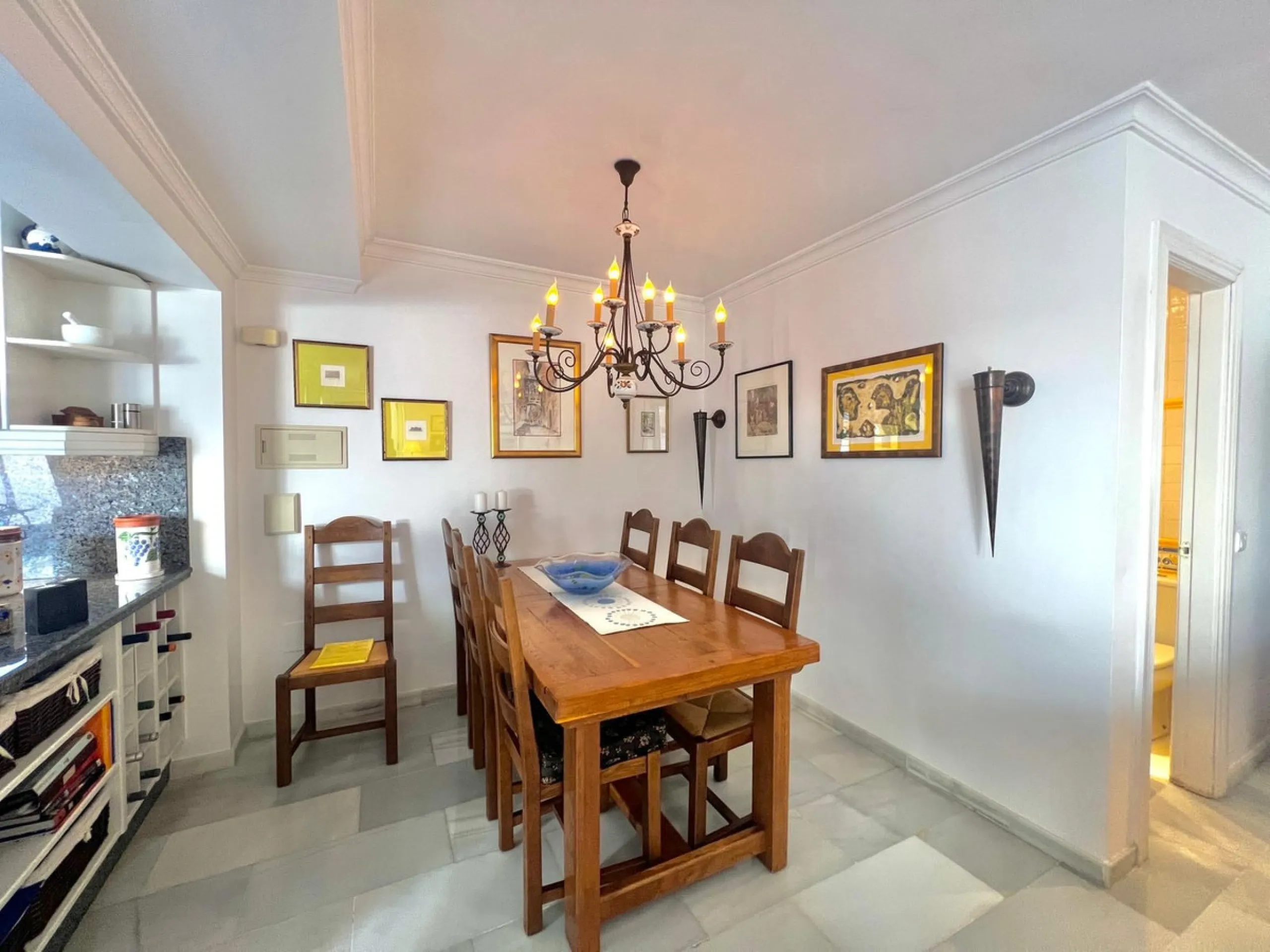 Beachfront complex in Estepona, New Golden Mile, between Cancelada and Selwo, close to Las Dunas. Stunning fully renovated corner semi-detached townhouse, located in a frontline beach complex with a unique charm, reminiscent of an authentic fishing villag