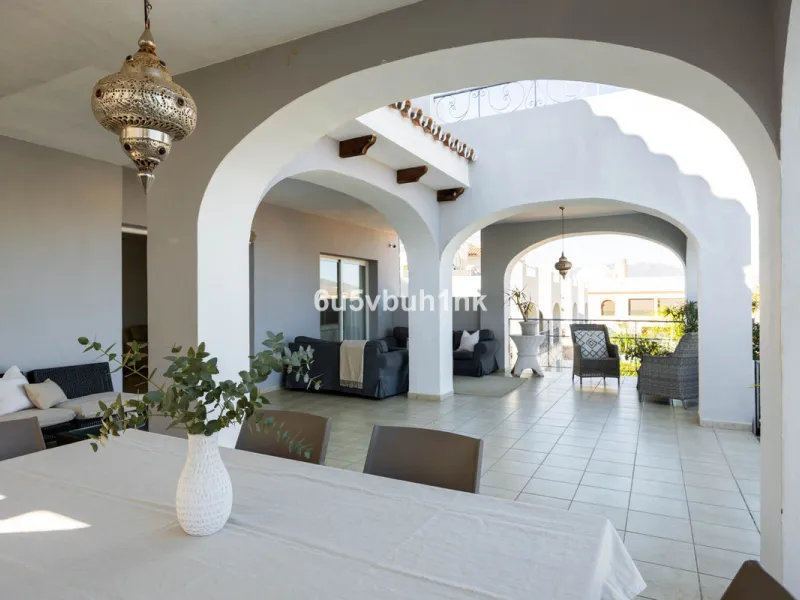 Imagine waking up to golden Mediterranean light, the scent of warm pine trees, and birdsong drifting across rolling green fairways. This exceptional 6-bedroom villa beside Cerrado del Aguila Golf & Resort offers more than a home – it offers a lifestyle sh