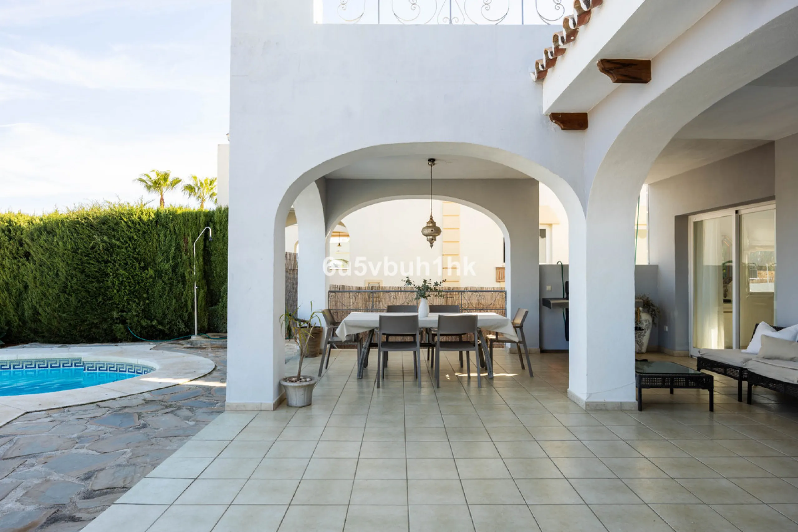 Imagine waking up to golden Mediterranean light, the scent of warm pine trees, and birdsong drifting across rolling green fairways. This exceptional 6-bedroom villa beside Cerrado del Aguila Golf & Resort offers more than a home – it offers a lifestyle sh