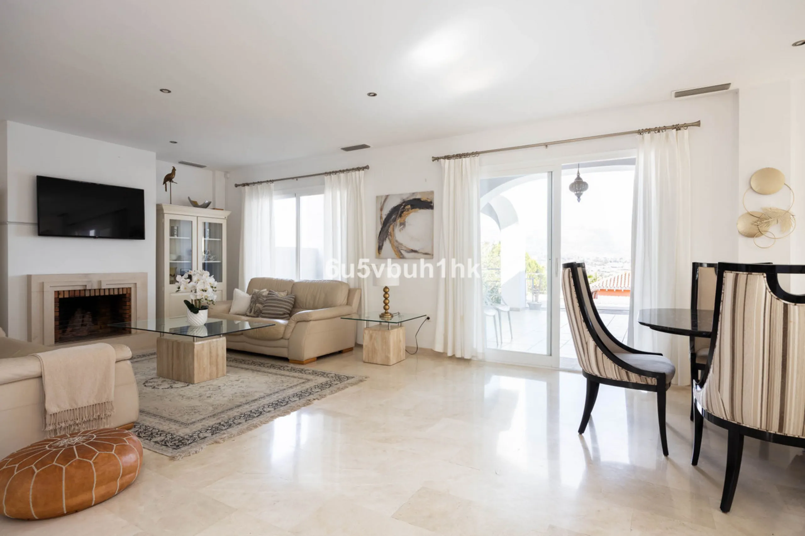 Imagine waking up to golden Mediterranean light, the scent of warm pine trees, and birdsong drifting across rolling green fairways. This exceptional 6-bedroom villa beside Cerrado del Aguila Golf & Resort offers more than a home – it offers a lifestyle sh