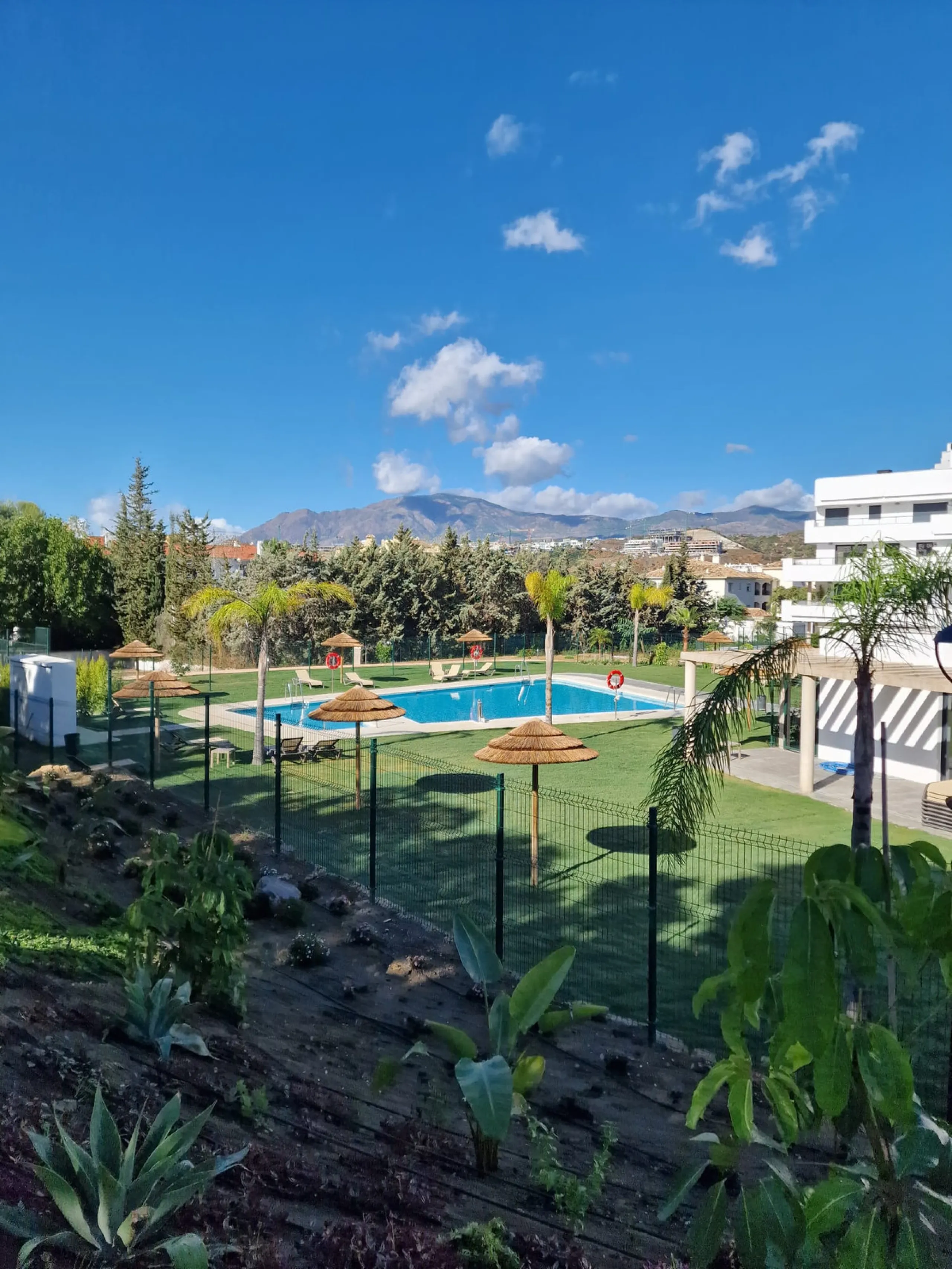 Ground Floor Apartment for sale in Estepona East, Estepona with 2 bedrooms, 2 bathrooms, 2 en suite bathrooms and with orientation south, with communal swimming pool, private garage (1 parking spaces) and private garden. Regarding property dimensions, it 