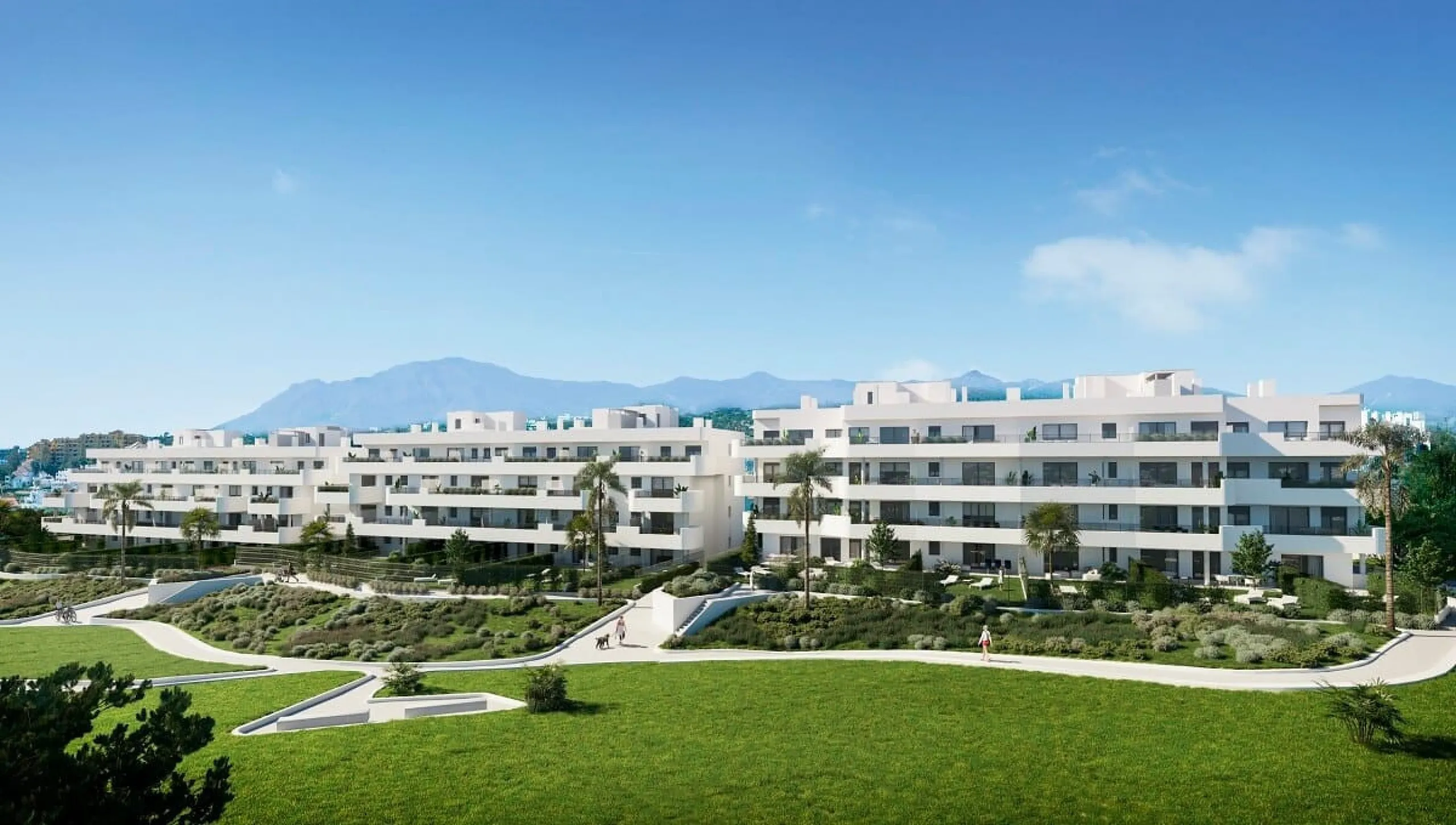 Ground Floor Apartment for sale in Estepona East, Estepona with 2 bedrooms, 2 bathrooms, 2 en suite bathrooms and with orientation south, with communal swimming pool, private garage (1 parking spaces) and private garden. Regarding property dimensions, it 