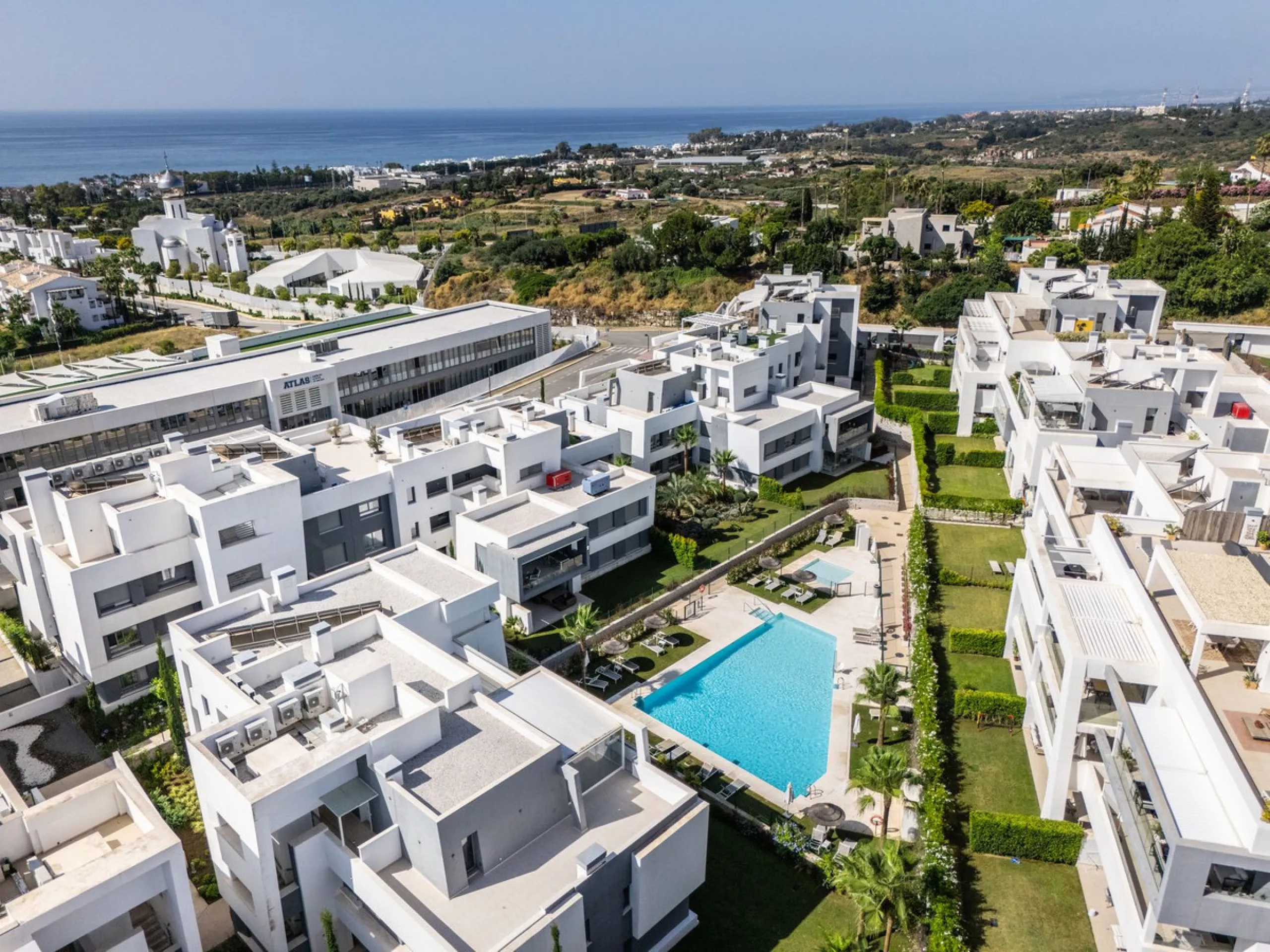 Modern apartment in a gated community with pools and gym
