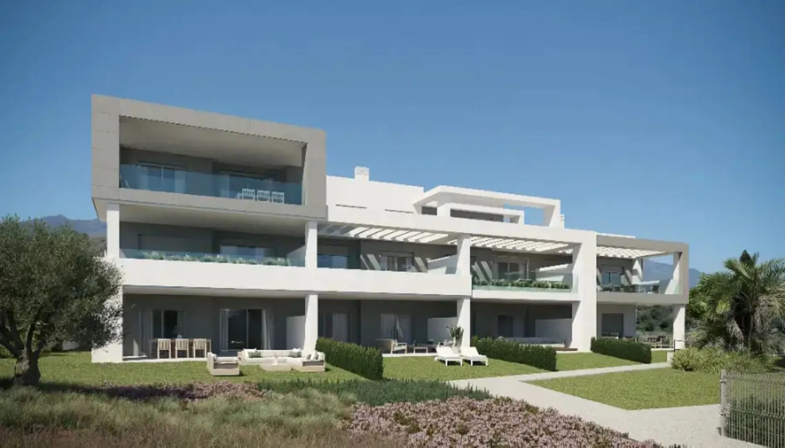 Modern apartment in a gated community with pools and gym