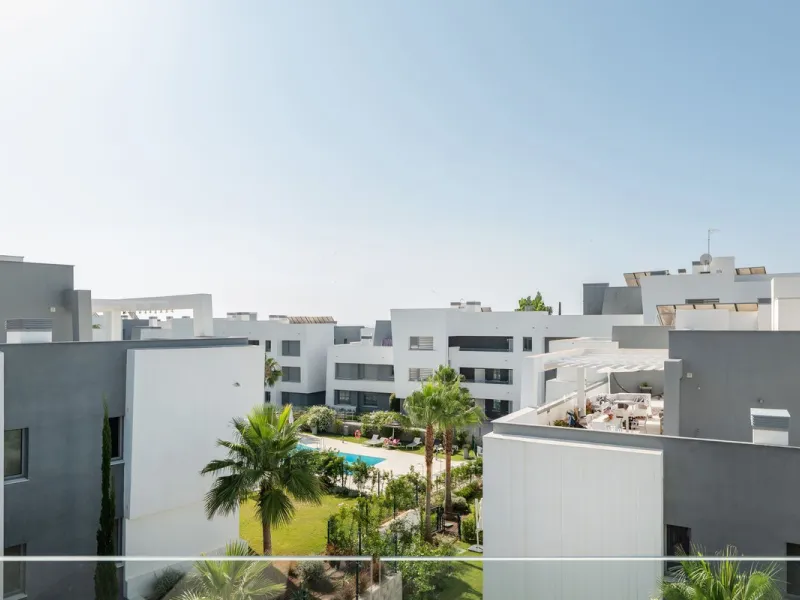 Modern apartment in a gated community with pools and gym