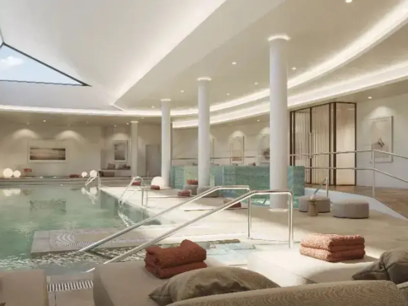 Modern apartment in a gated community with pools and gym