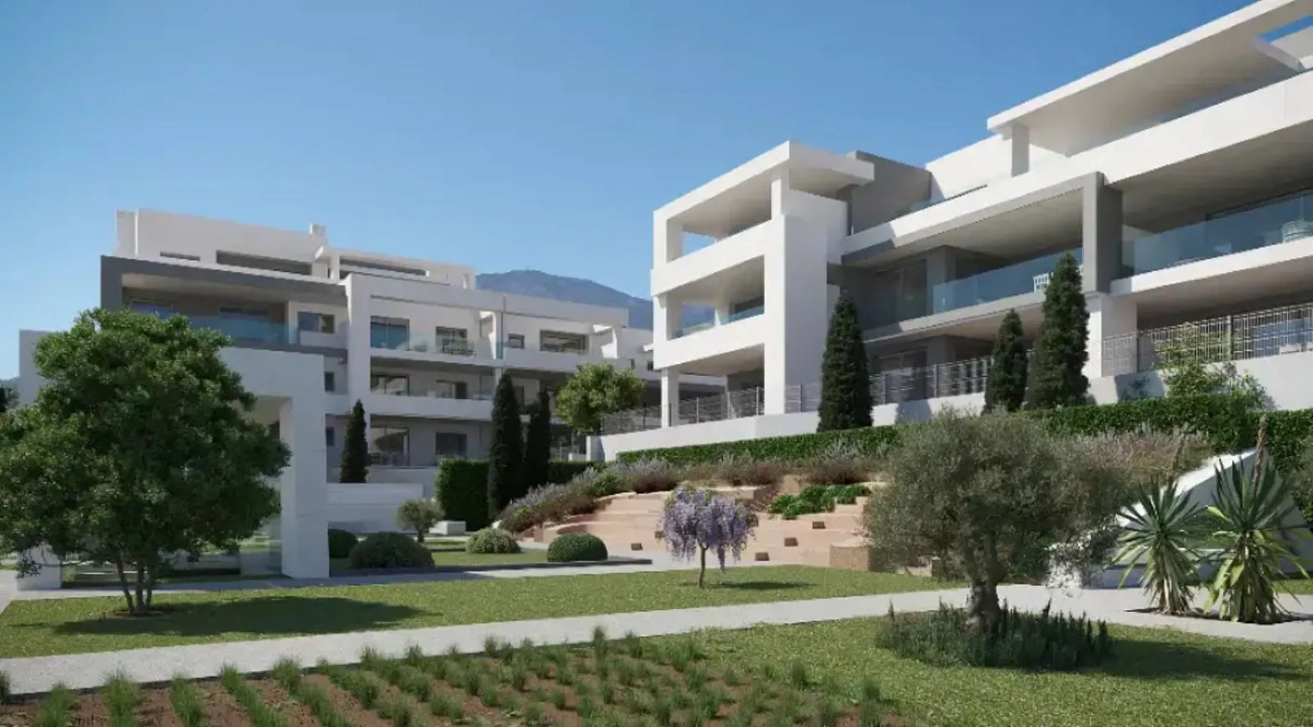 Modern apartment in a gated community with pools and gym