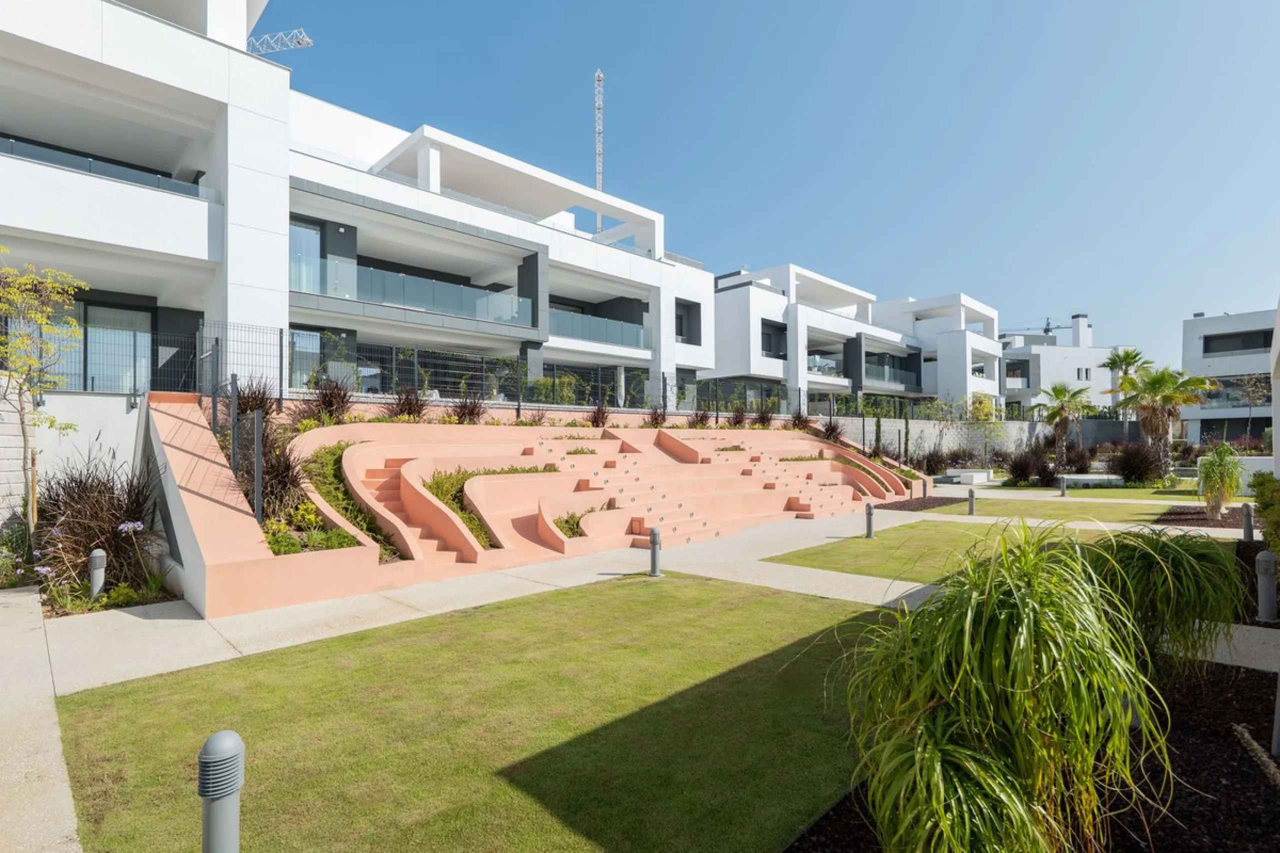 Modern apartment in a gated community with pools and gym