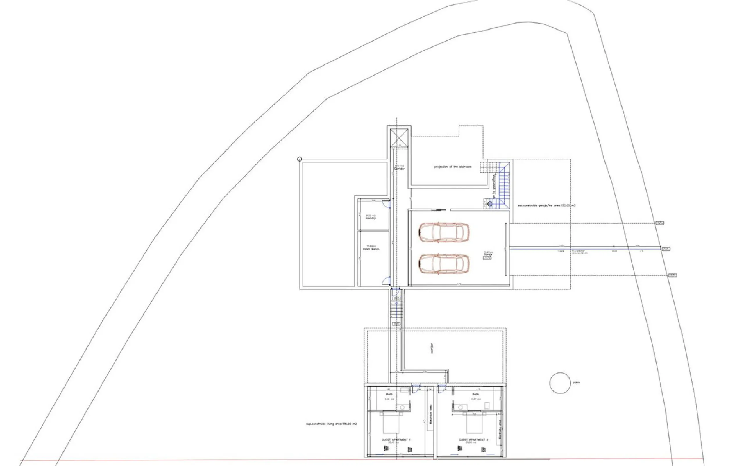 In the exclusive Las Chapas area, a unique opportunity arises: a plot of land exceeding 4,500 m² with a completed project.