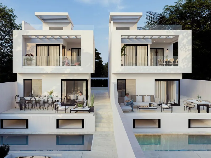 New Construction detached Villas, with private pool and Panoramic Sea Views