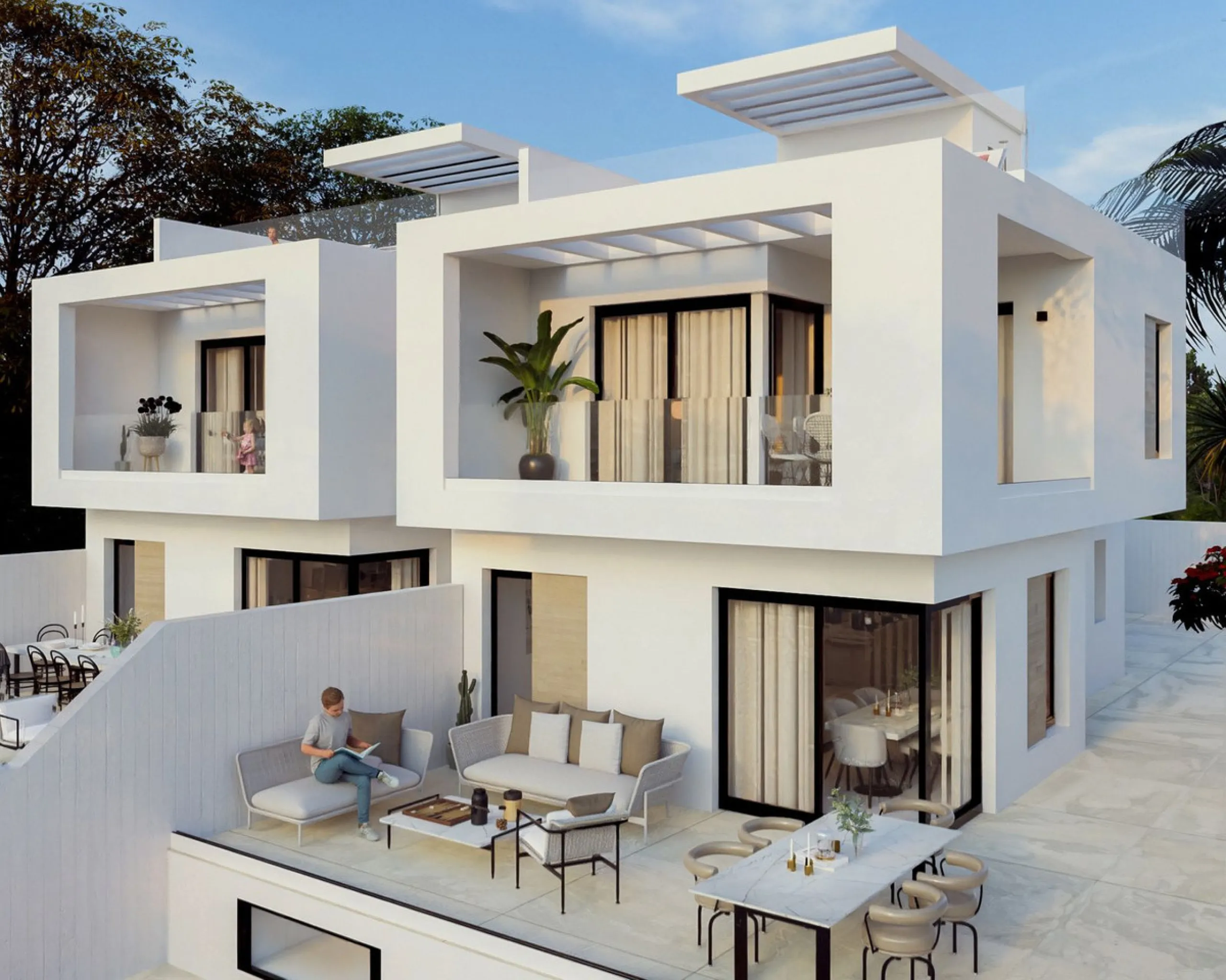 New Construction detached Villas, with private pool and Panoramic Sea Views