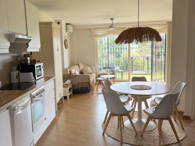 Perfect investment: TOURIST LICENCE and superbly located 2-bedroom apartment with panoramic sea and golf views
