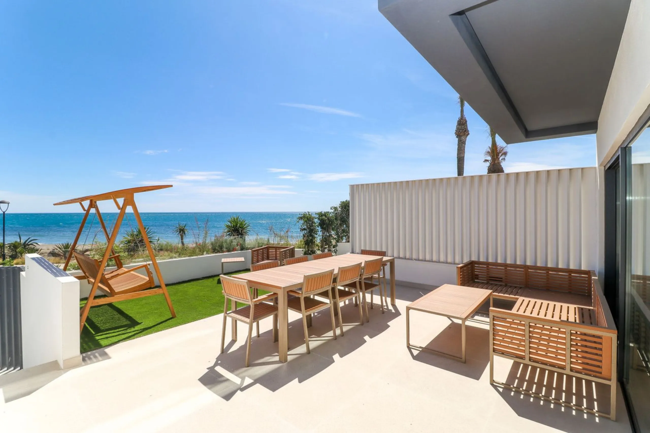 Luxury Beachfront Townhouse in Guadalobón, Estepona with Panoramic Views