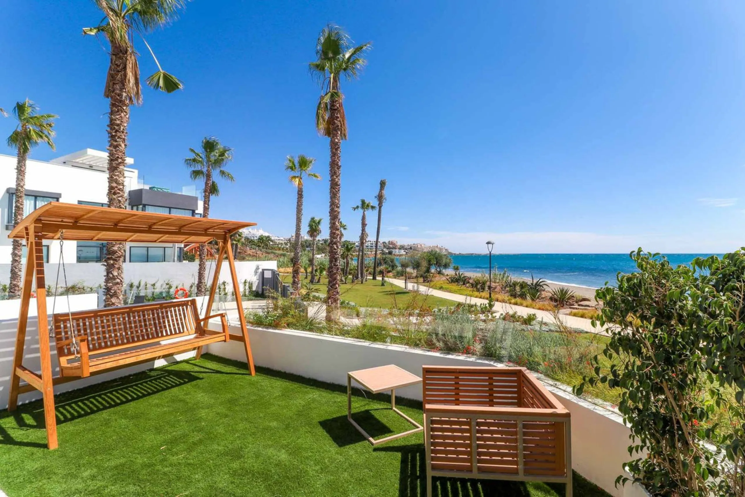 Luxury Beachfront Townhouse in Guadalobón, Estepona with Panoramic Views
