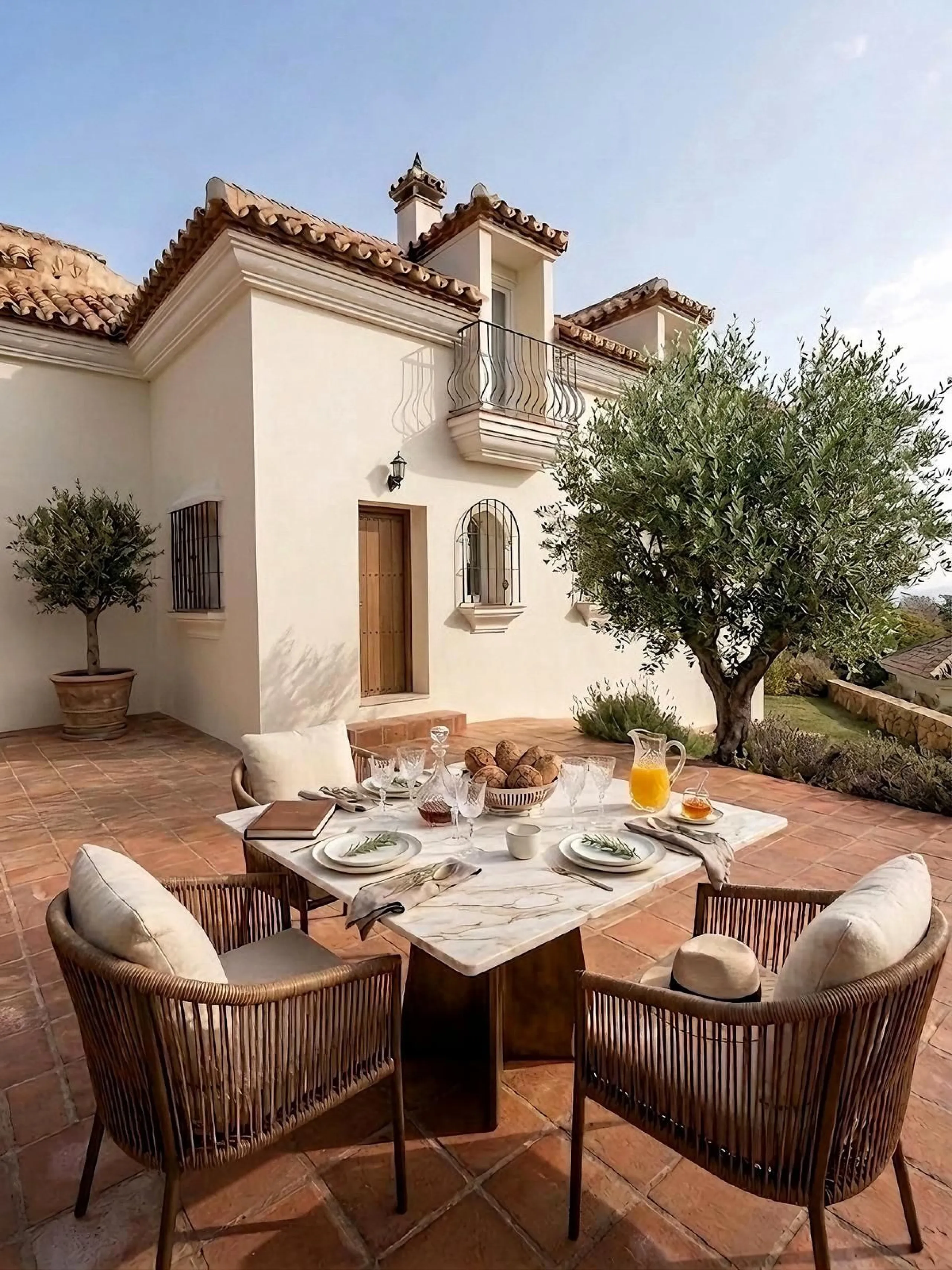 This stunning villa, accompanied by three adjoining buildable plots, presents an exceptional investment opportunity. Boasting six bedrooms and five bathrooms, this property offers abundant space and comfort. Revel in panoramic views of the sea and mountai