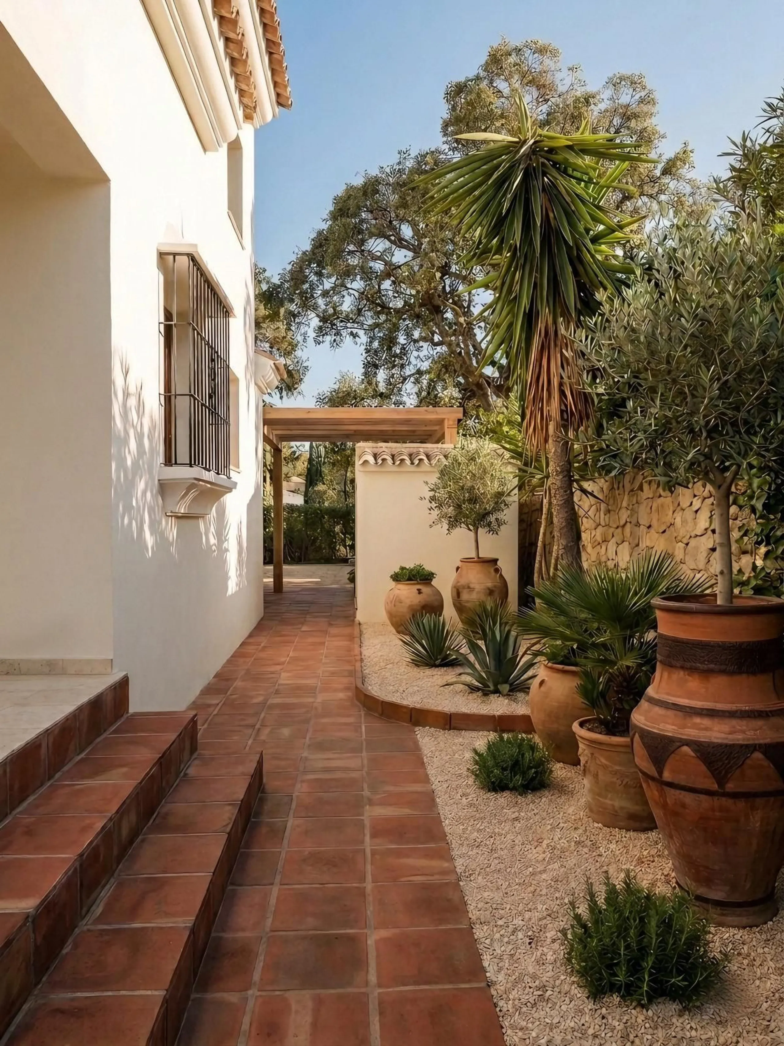 This stunning villa, accompanied by three adjoining buildable plots, presents an exceptional investment opportunity. Boasting six bedrooms and five bathrooms, this property offers abundant space and comfort. Revel in panoramic views of the sea and mountai
