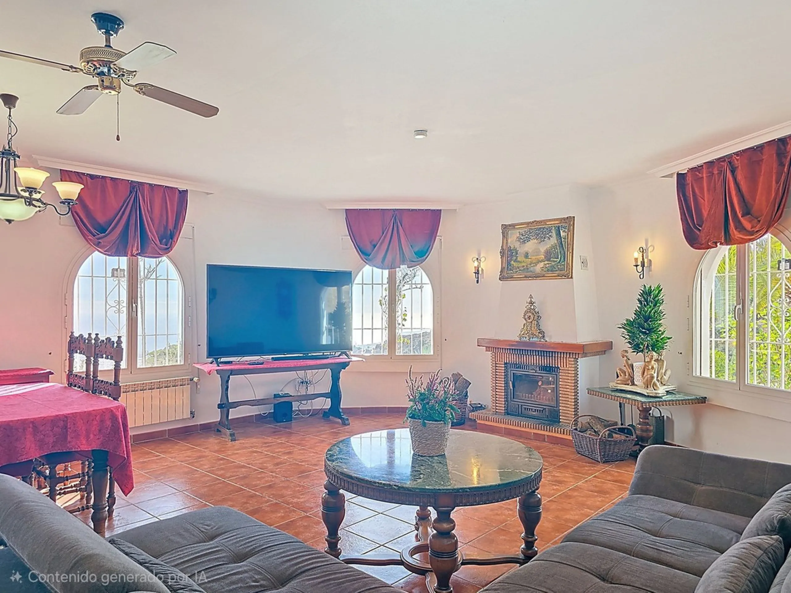 House - Detached Villa в продаже в Arenas, Málaga. В доме 3 спален и 2 ванных комнат. Площадь дома 235 м². Площадь участка 9500 м²