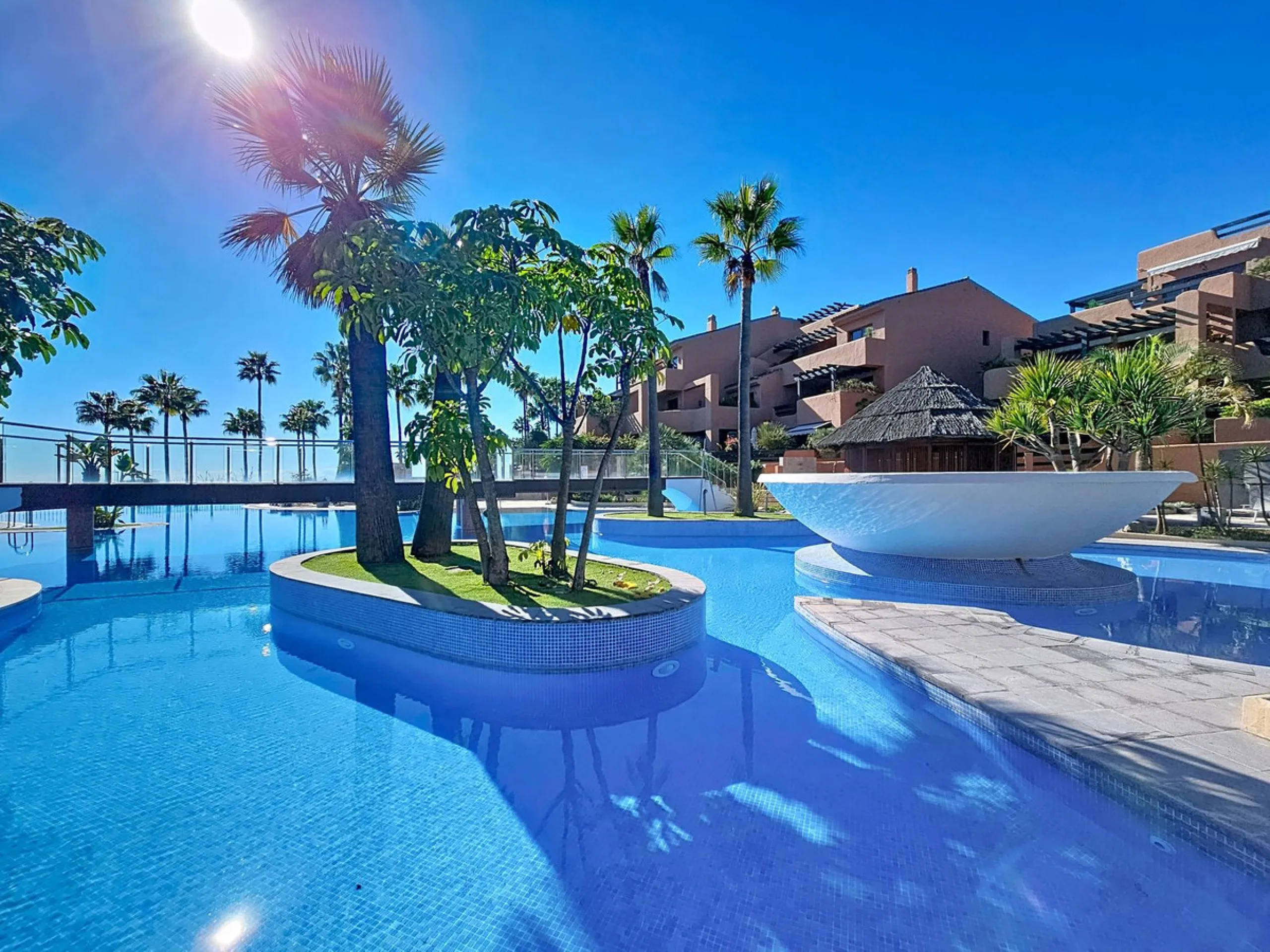 Fantastic Ground-Floor Apartment with Private Garden in Luxury Beachfront Complex.