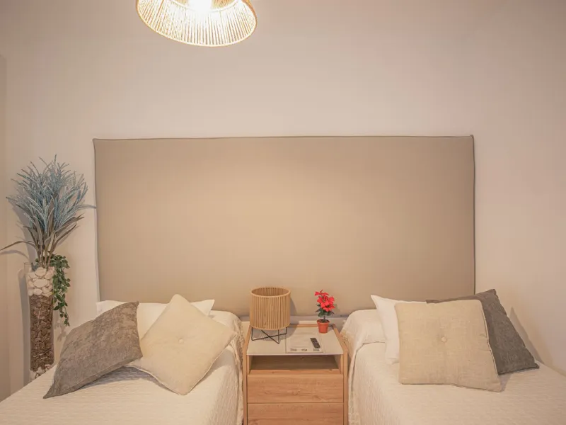Renovated apartments with 3 bedrooms, living room, kitchen, two terraces, with all amenities in Las Salinas. The apartments are located 200 meters from the beach, 8 km from Estepona, 18 km from Marbella and 34 km from Ronda. It offers 2 shared outdoor poo
