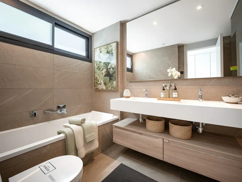 Penthouse Alma is a brand-new duplex home in a secure gated community in Marbella East. It has two ensuite bedrooms, a guest bathroom, and an open-plan living space that connects the kitchen, dining, and lounge areas. Floor-to-ceiling windows fill the hom