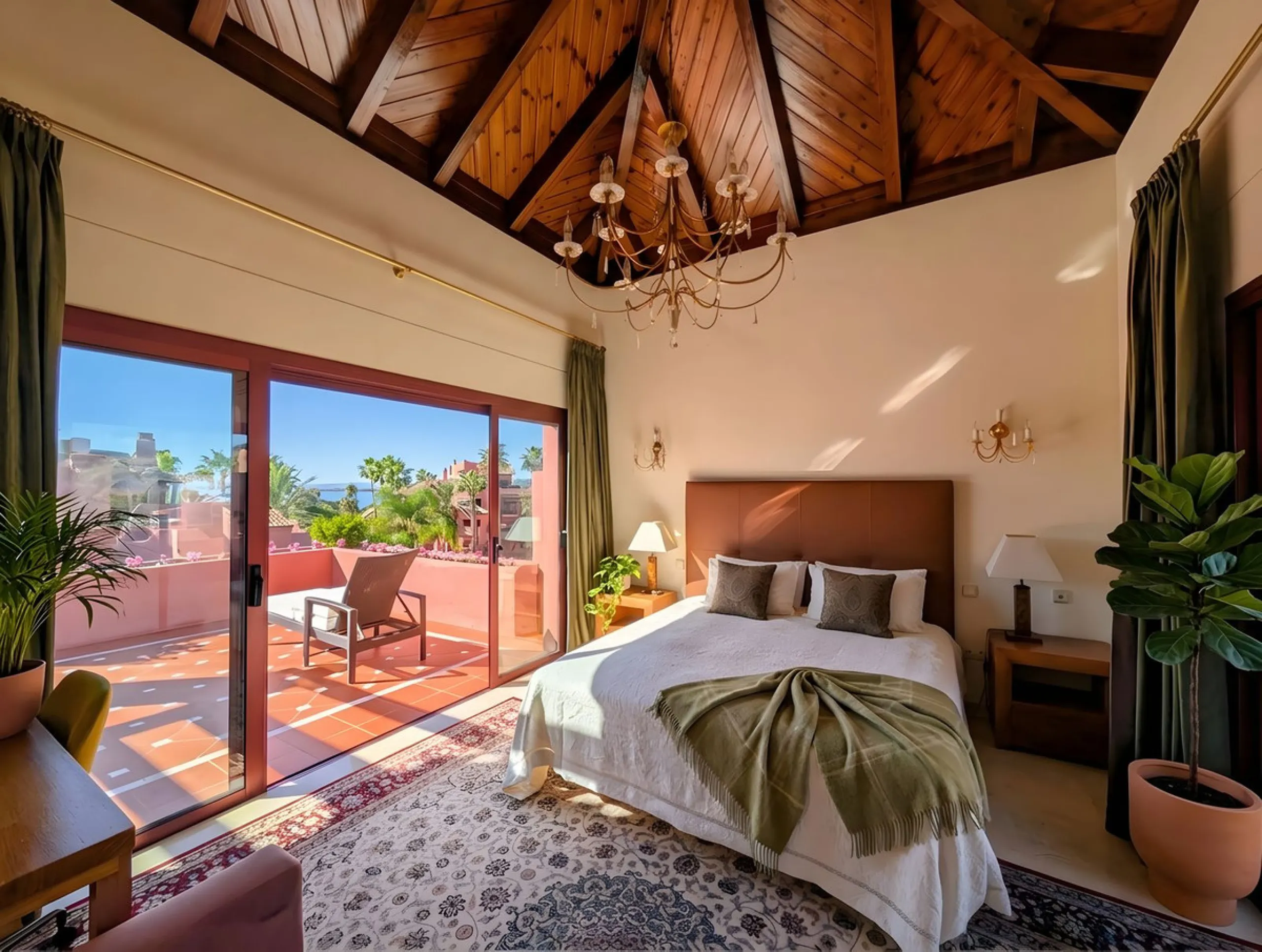 Centrally located with great views & privacy, this stunning penthouse benefits from sunlight all day and enjoys spectacular sunsets from the upper terrace.