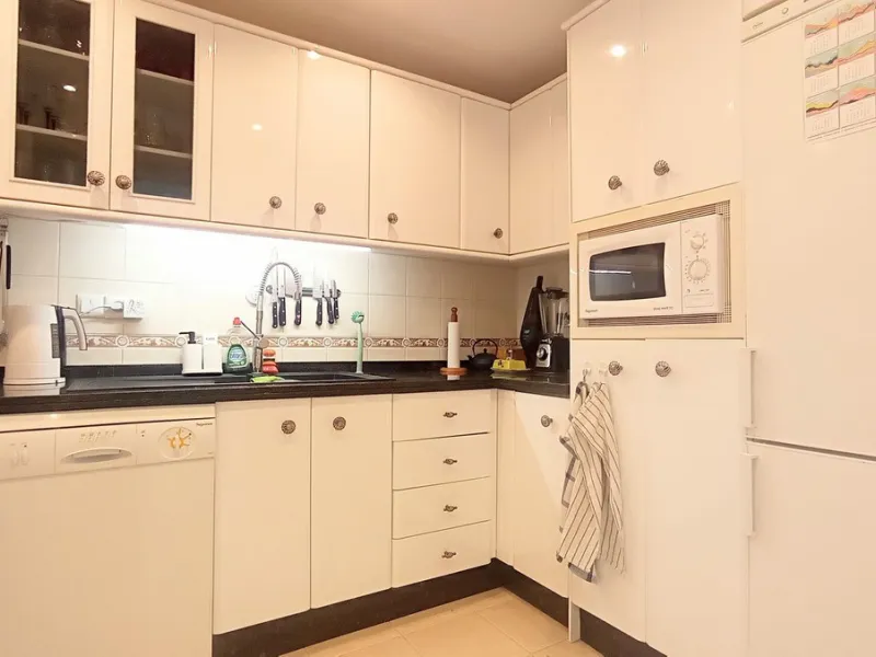Stunning terraces with sea and mountain views. Over 60 square meters of covered and uncovered terraces. Immaculate two-story penthouse. Built-in interior staircase provides access to the upper level. The ground floor comprises two bedrooms and two full ba