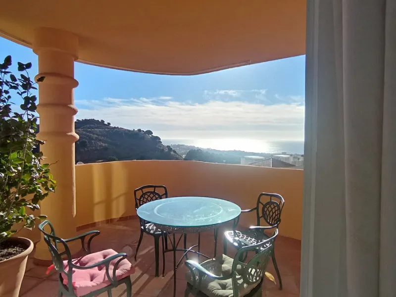 Stunning terraces with sea and mountain views. Over 60 square meters of covered and uncovered terraces. Immaculate two-story penthouse. Built-in interior staircase provides access to the upper level. The ground floor comprises two bedrooms and two full ba