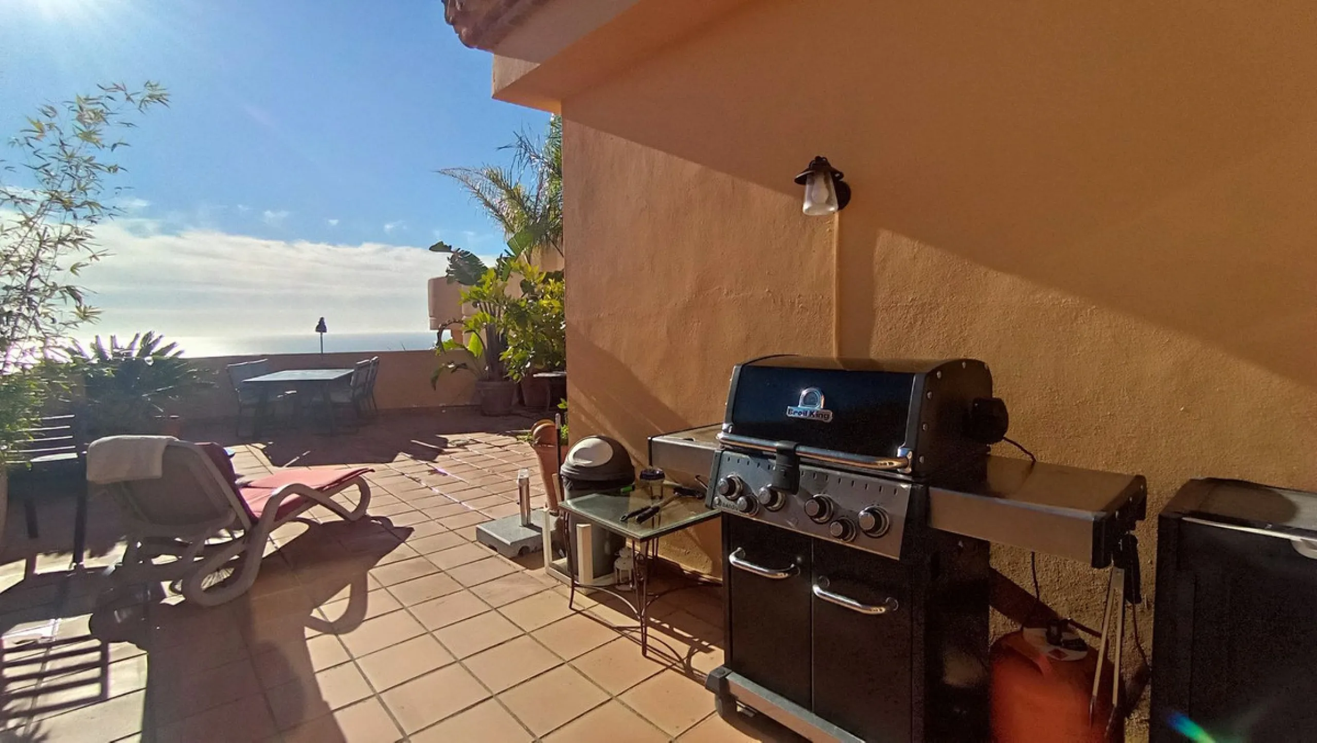 Stunning terraces with sea and mountain views. Over 60 square meters of covered and uncovered terraces. Immaculate two-story penthouse. Built-in interior staircase provides access to the upper level. The ground floor comprises two bedrooms and two full ba