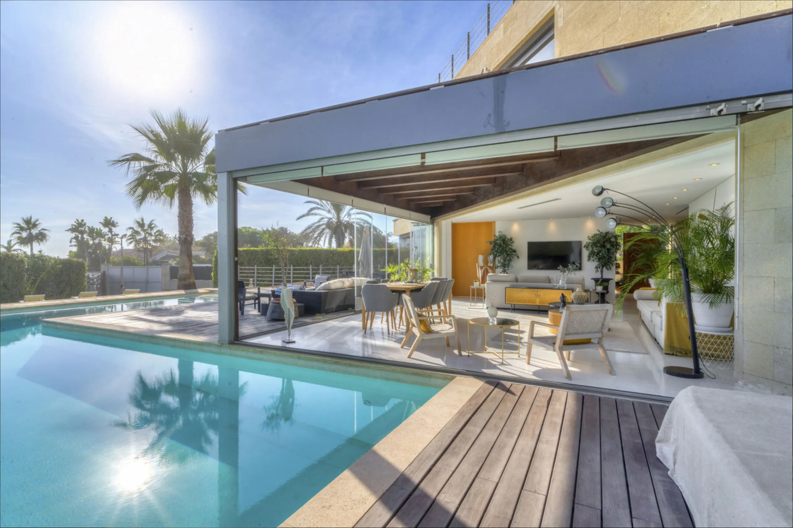 In one of the most sought-after locations along Marbella's coastline, this spectacular contemporary villa rises literally on the sand, offering a truly unique and unrivalled beachfront living experience.