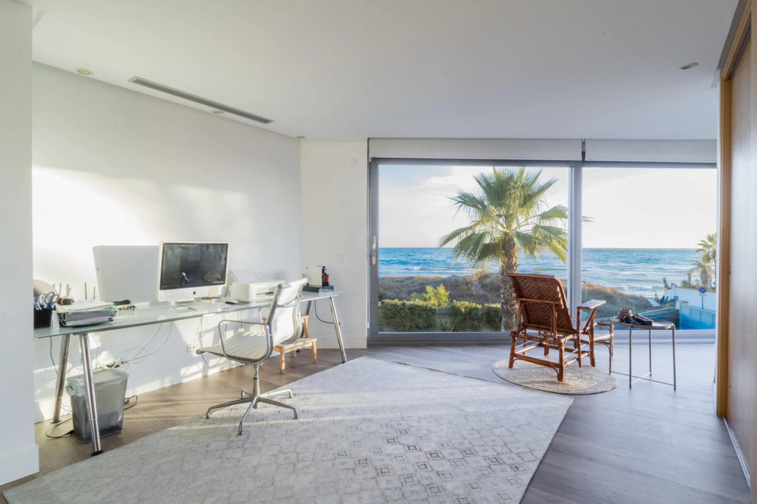In one of the most sought-after locations along Marbella's coastline, this spectacular contemporary villa rises literally on the sand, offering a truly unique and unrivalled beachfront living experience.