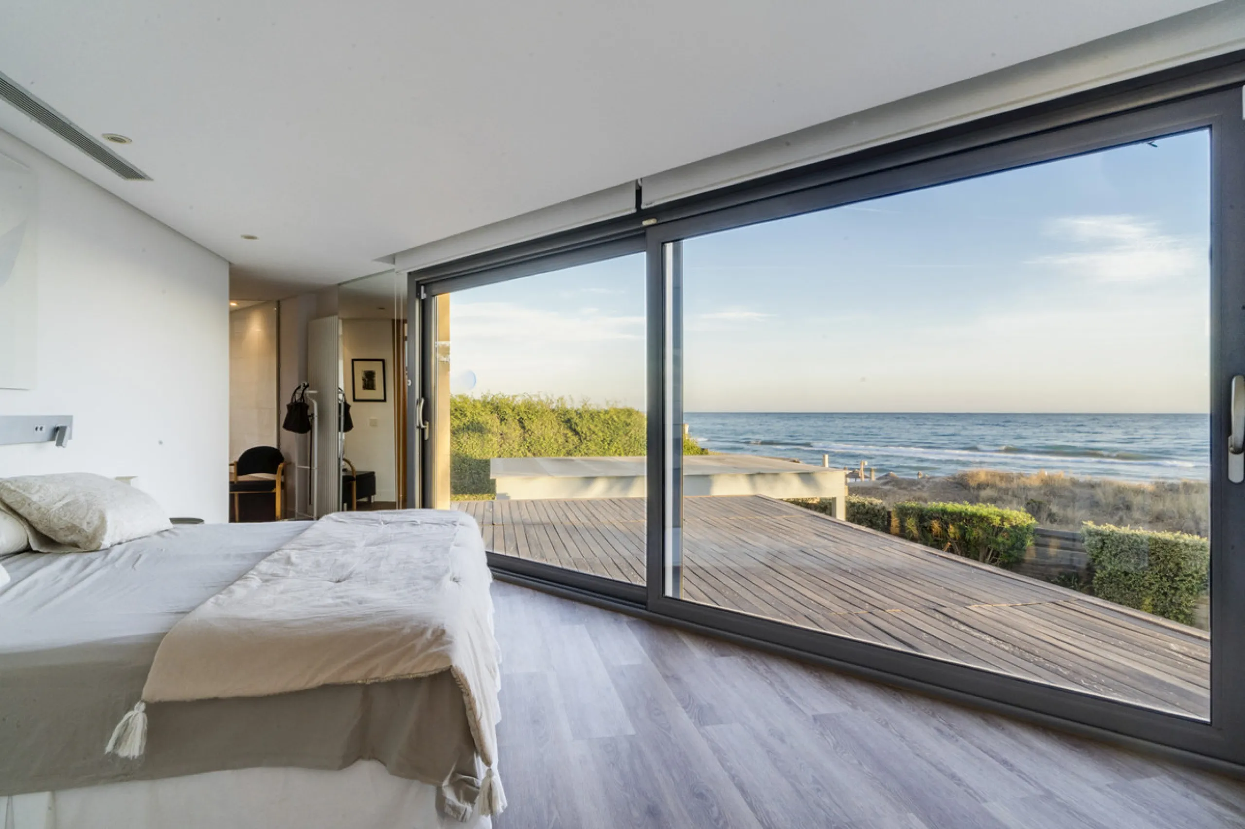 In one of the most sought-after locations along Marbella's coastline, this spectacular contemporary villa rises literally on the sand, offering a truly unique and unrivalled beachfront living experience.