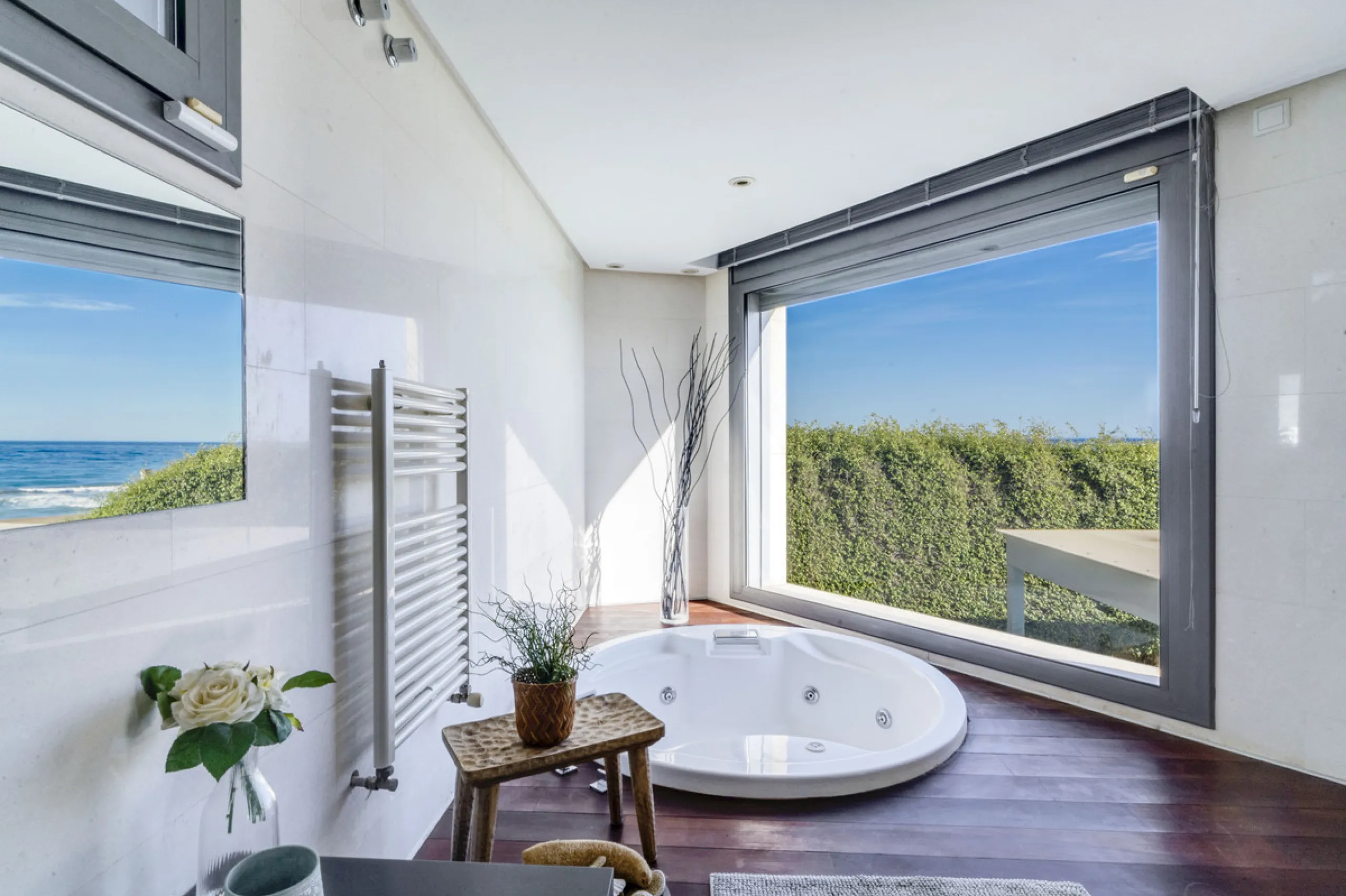 In one of the most sought-after locations along Marbella's coastline, this spectacular contemporary villa rises literally on the sand, offering a truly unique and unrivalled beachfront living experience.