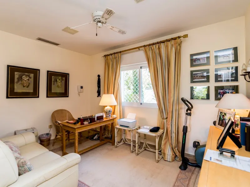 This remarkable beachfront villa, located adjacent to the renowned Nikki Beach in Elviria, East Marbella, offers an unparalleled living experience. Spread across two levels, the villa features four spacious bedrooms, each with its own en-suite bathroom, a