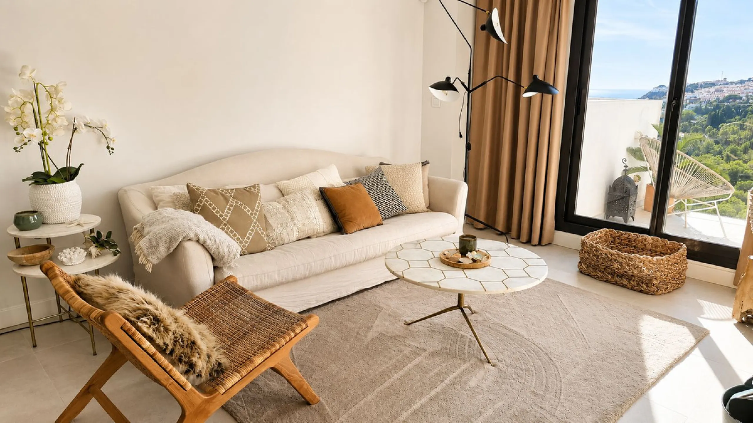 This penthouse in Benalmadena is listed at €545,000 and offers 84 m² of interior living space with two bedrooms, two bathrooms, direct access to a 71 m² total terrace area including a private rooftop solarium, plus two parking spaces and a storage room—al