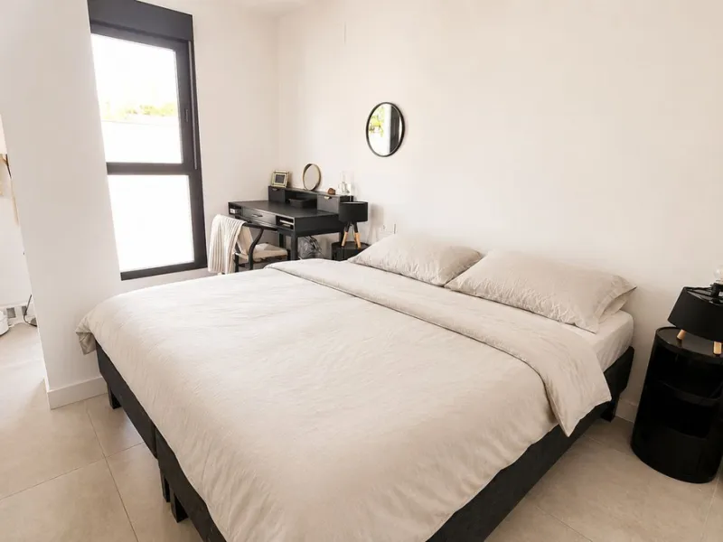 This penthouse in Benalmadena is listed at €545,000 and offers 84 m² of interior living space with two bedrooms, two bathrooms, direct access to a 71 m² total terrace area including a private rooftop solarium, plus two parking spaces and a storage room—al